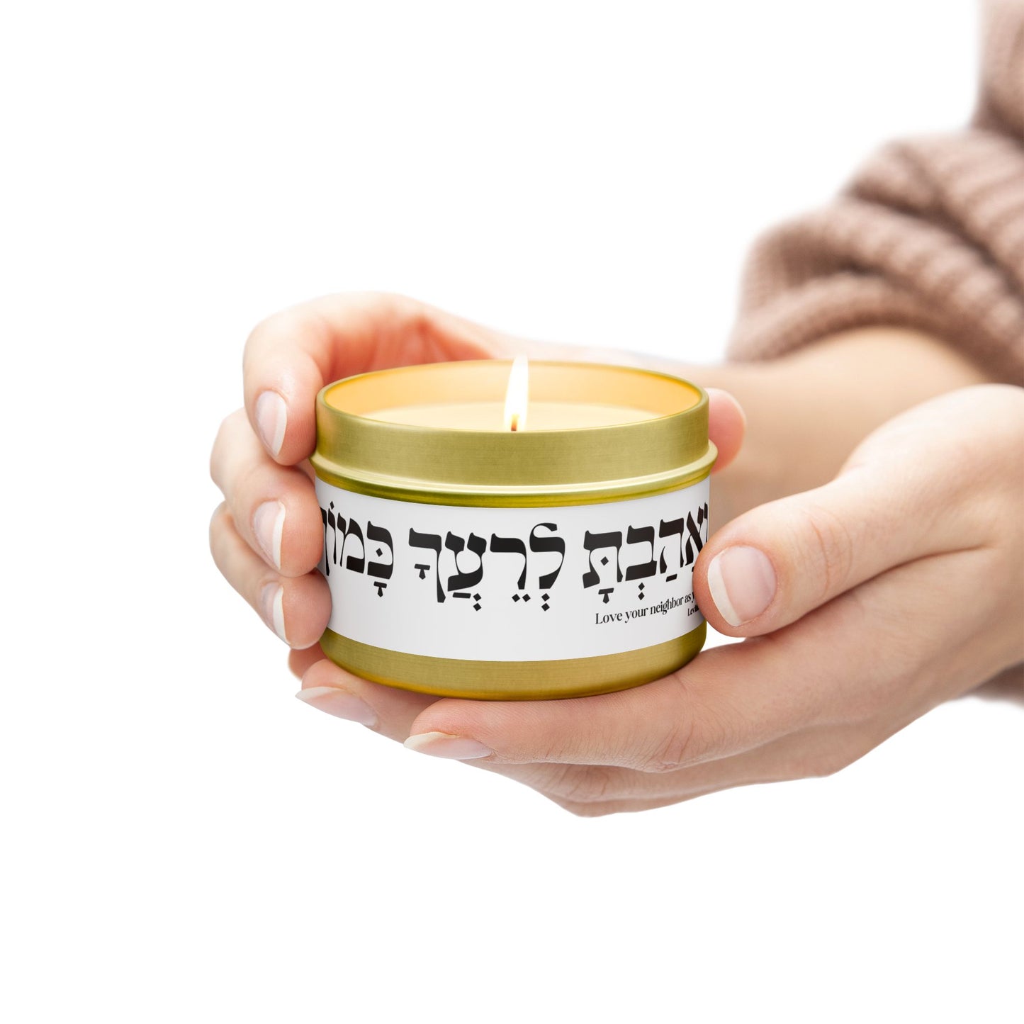 "Love your Neighbor as Yourself" Tin Candles