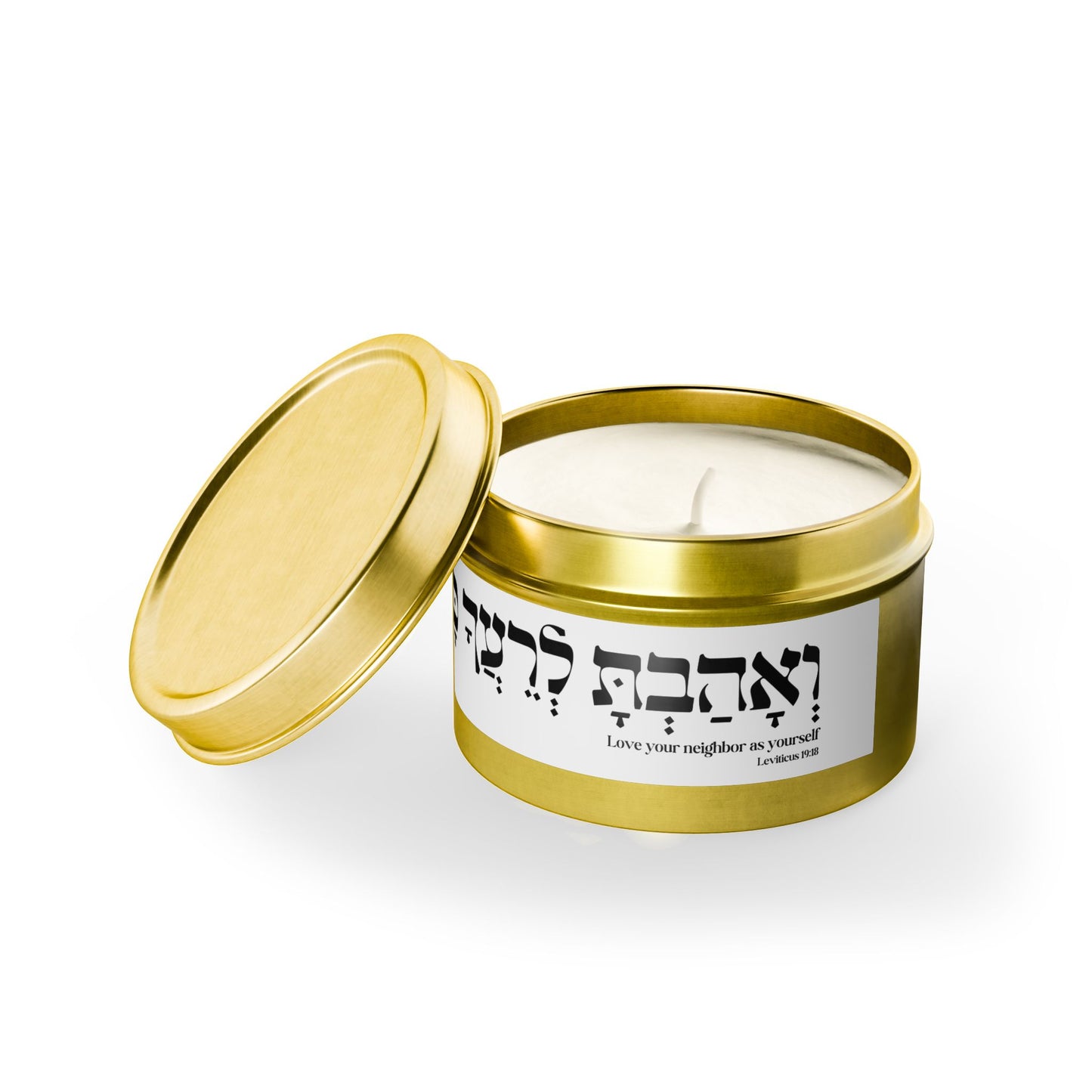 "Love your Neighbor as Yourself" Tin Candles